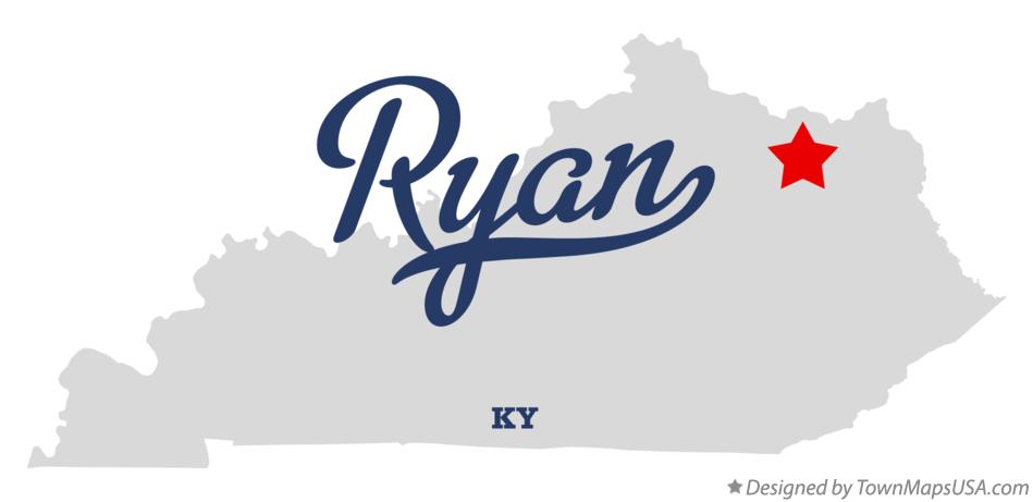 Map of Ryan Kentucky KY