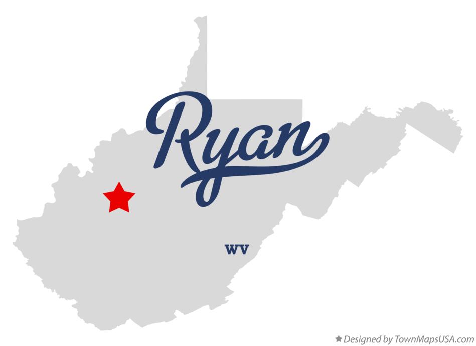Map of Ryan West Virginia WV