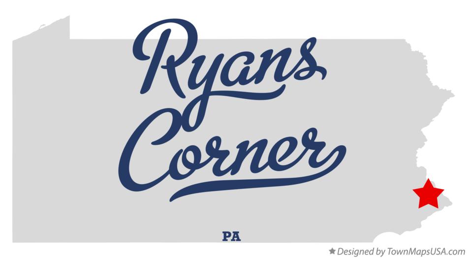 Map of Ryans Corner Pennsylvania PA
