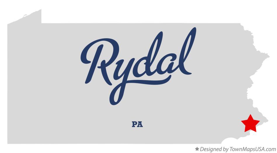 Map of Rydal Pennsylvania PA