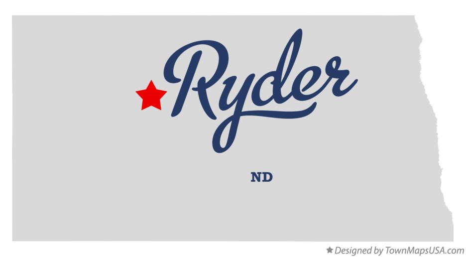 Map of Ryder North Dakota ND