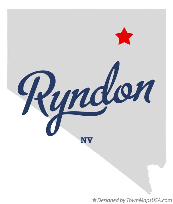 Map of Ryndon Nevada NV