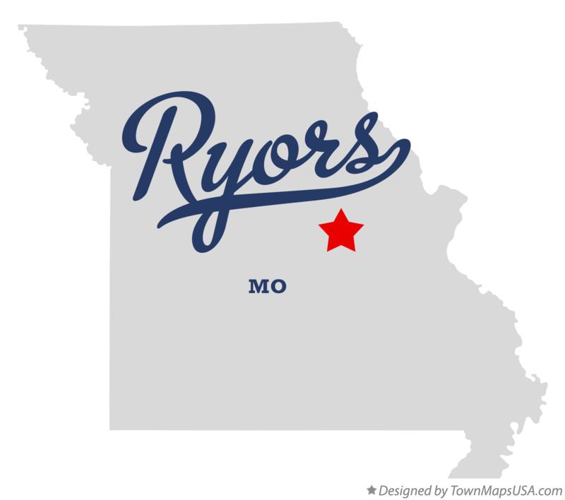 Map of Ryors Missouri MO