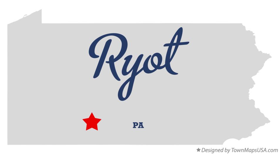 Map of Ryot Pennsylvania PA