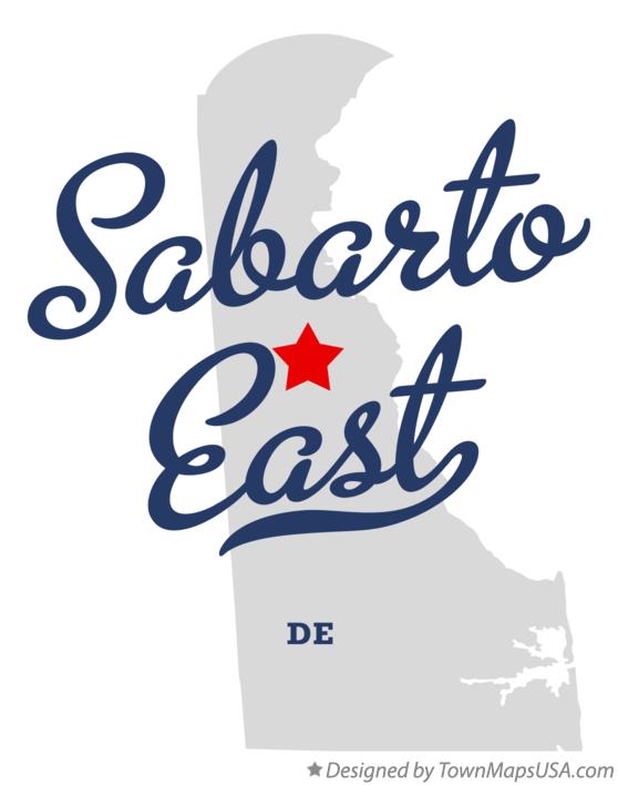 Map of Sabarto East Delaware DE