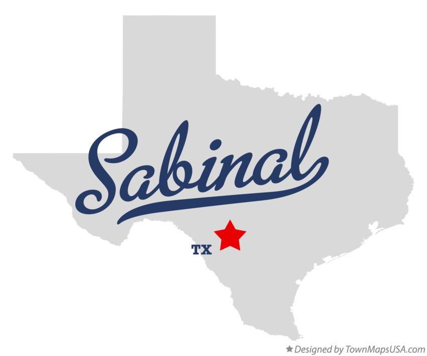 Map of Sabinal Texas TX