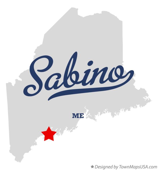 Map of Sabino Maine ME