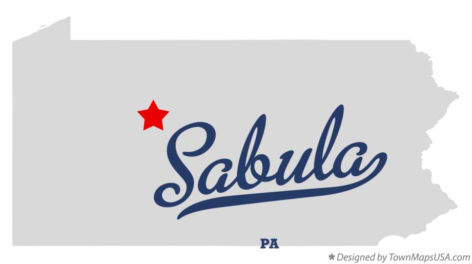 Map of Sabula Pennsylvania PA