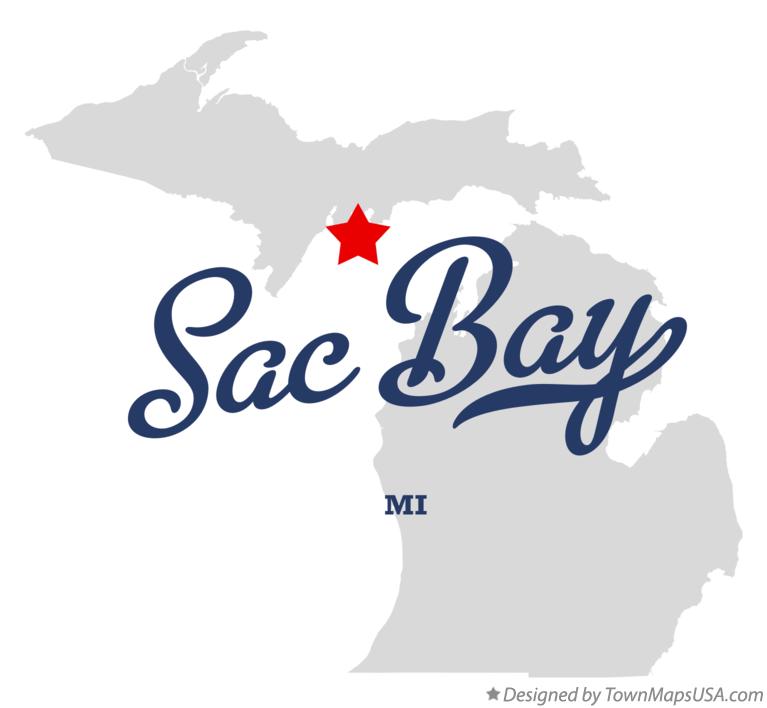 Map of Sac Bay Michigan MI