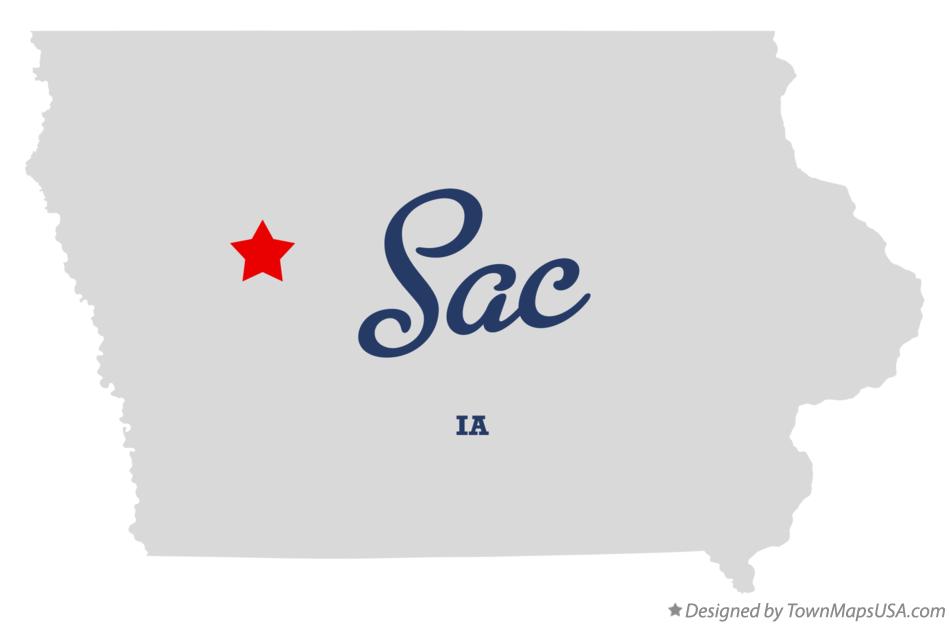Map of Sac Iowa IA