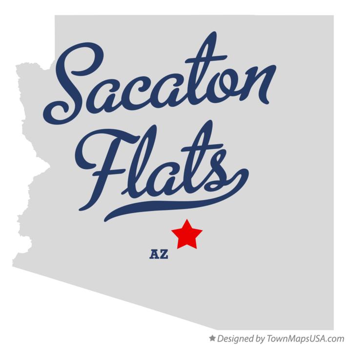 Map of Sacaton Flats Arizona AZ