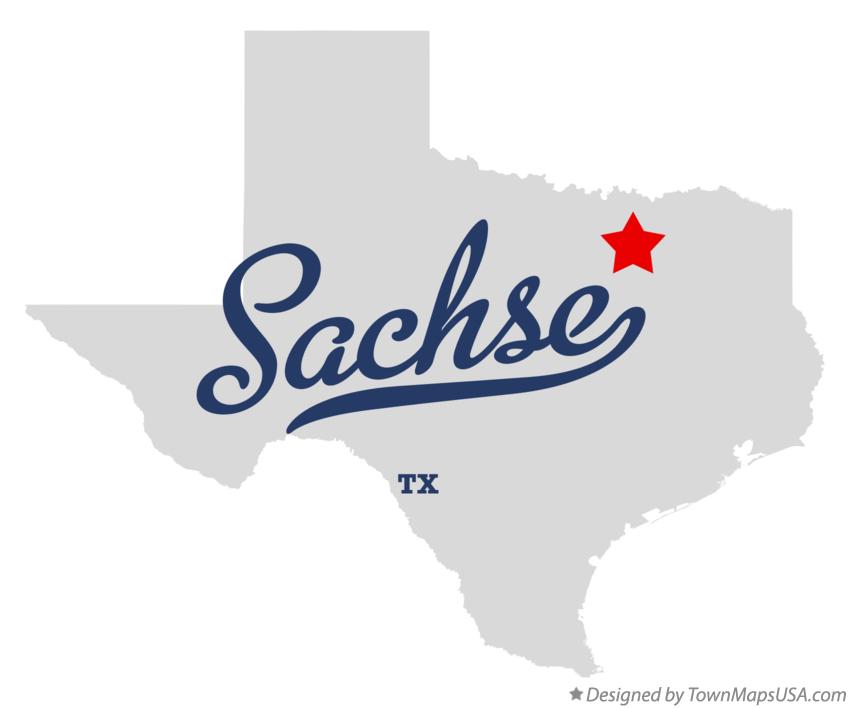 Map of Sachse Texas TX