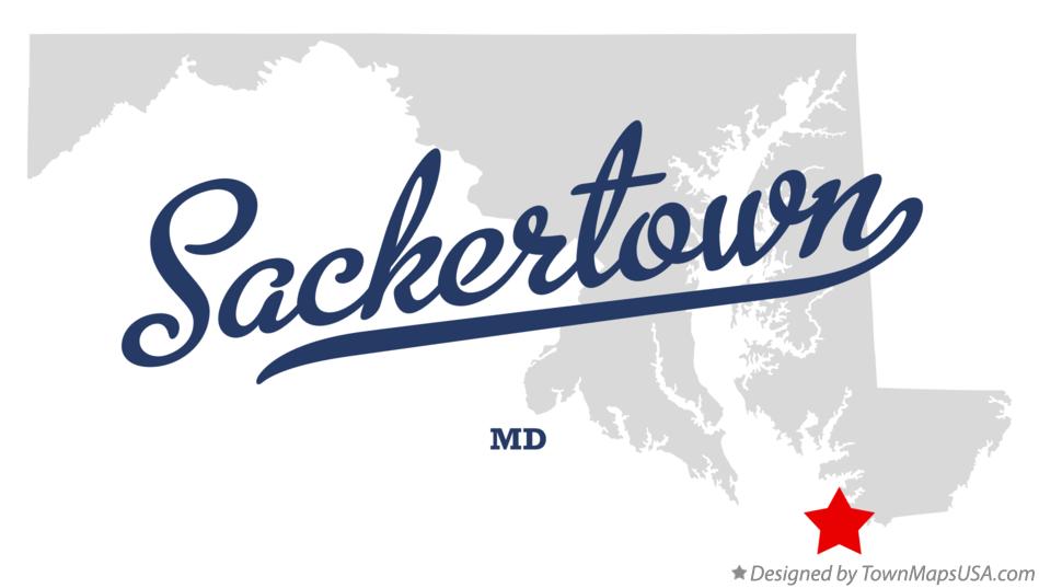 Map of Sackertown Maryland MD