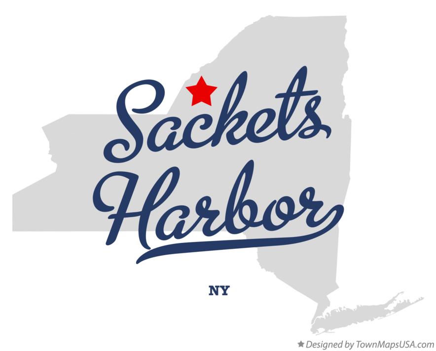 Map of Sackets Harbor New York NY
