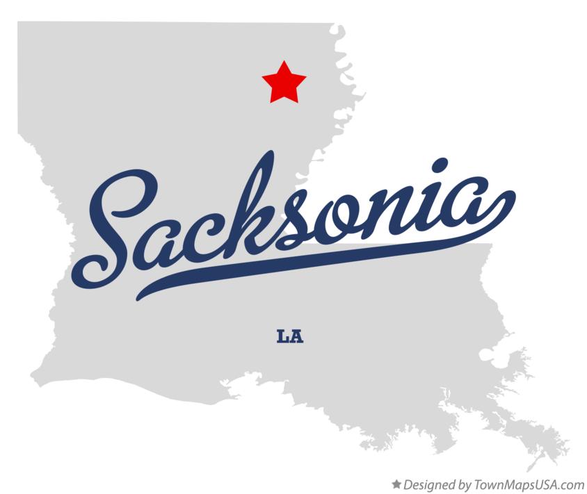 Map of Sacksonia Louisiana LA