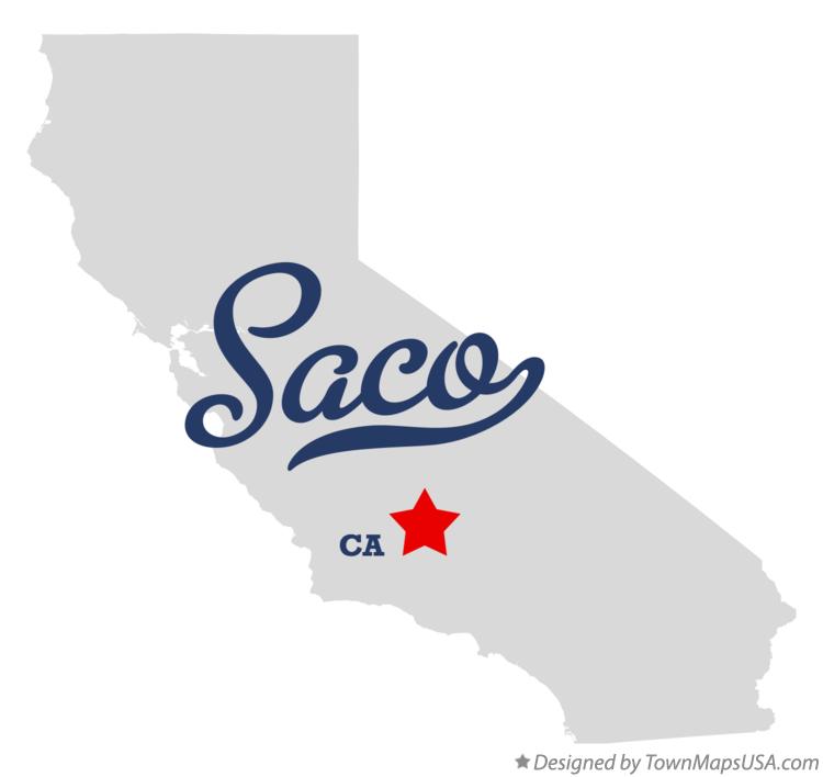 Map of Saco California CA