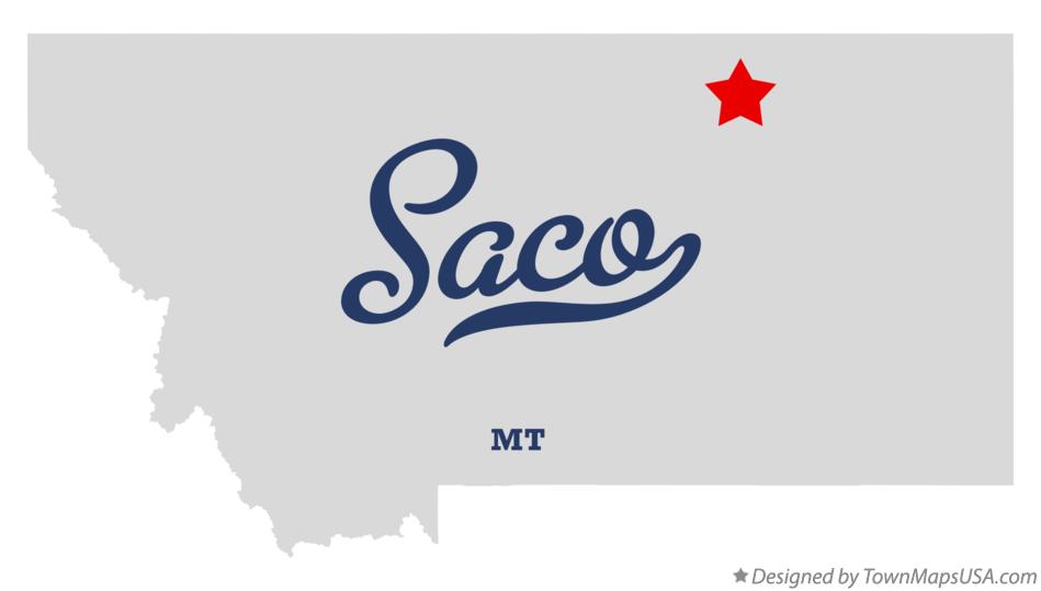 Map of Saco Montana MT