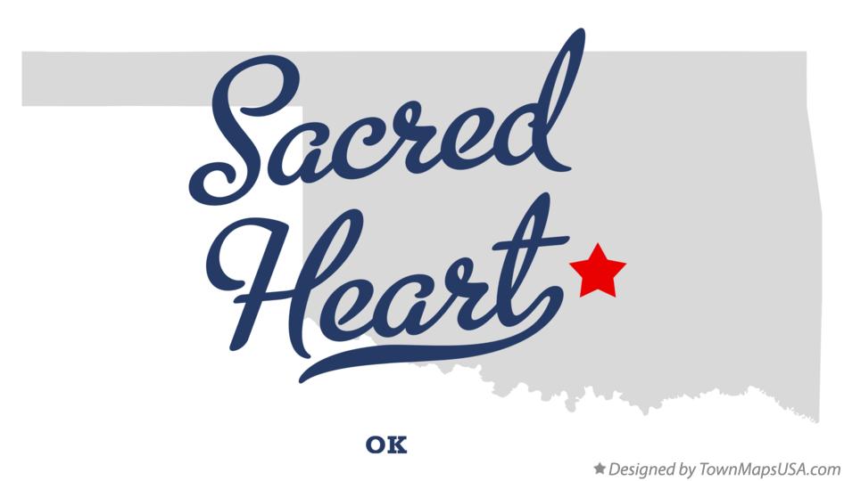 Map of Sacred Heart Oklahoma OK