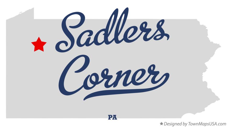 Map of Sadlers Corner Pennsylvania PA