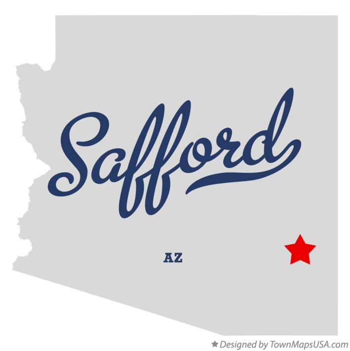 Map of Safford Arizona AZ