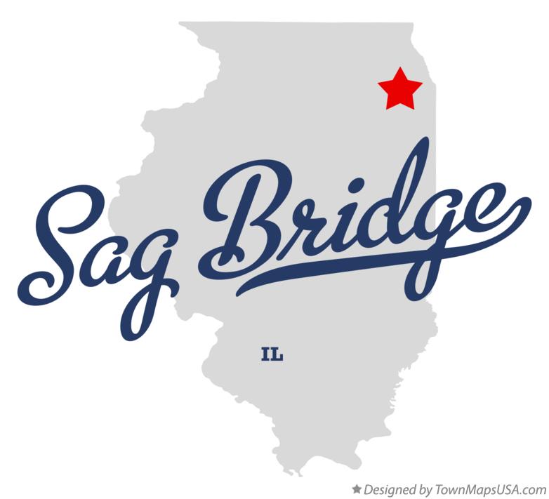 Map of Sag Bridge Illinois IL