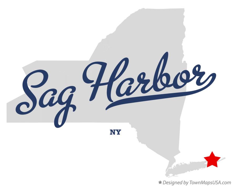 Map of Sag Harbor New York NY