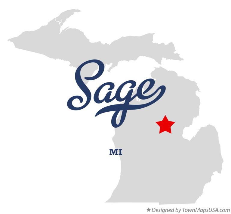 Map of Sage Michigan MI