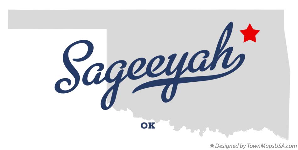 Map of Sageeyah Oklahoma OK