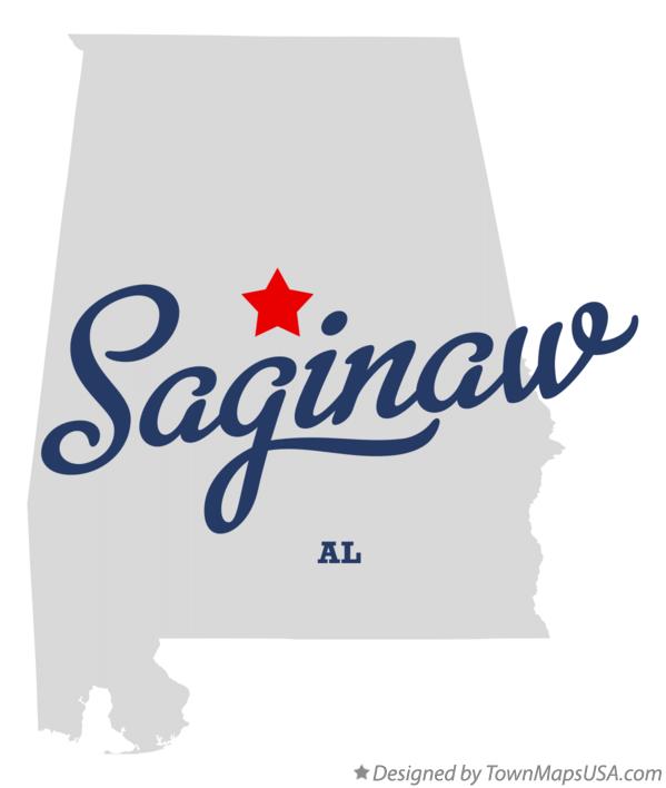 Map of Saginaw Alabama AL