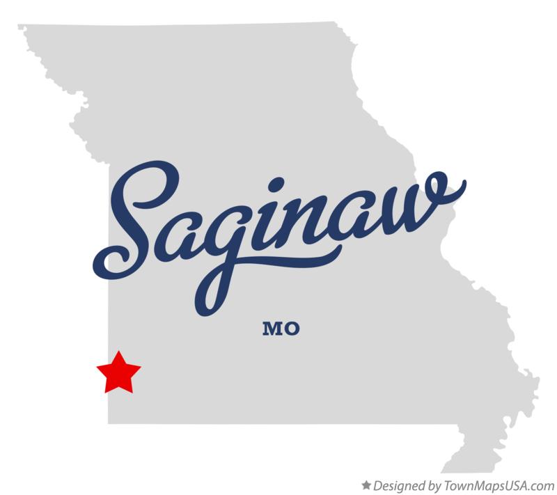 Map of Saginaw Missouri MO