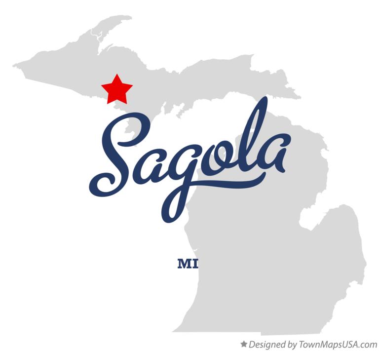 Map of Sagola Michigan MI