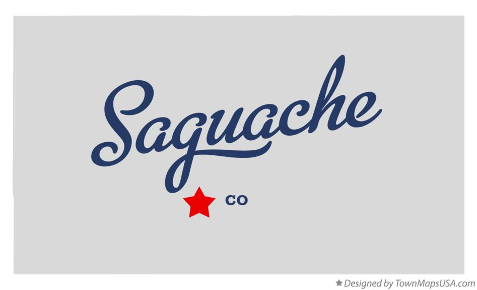 Map of Saguache Colorado CO