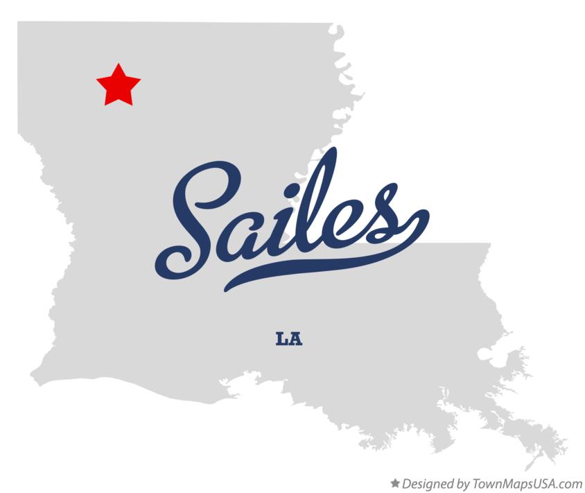 Map of Sailes Louisiana LA