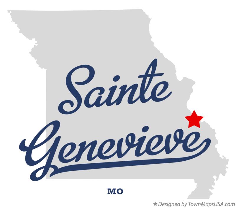 Map of Sainte Genevieve Missouri MO