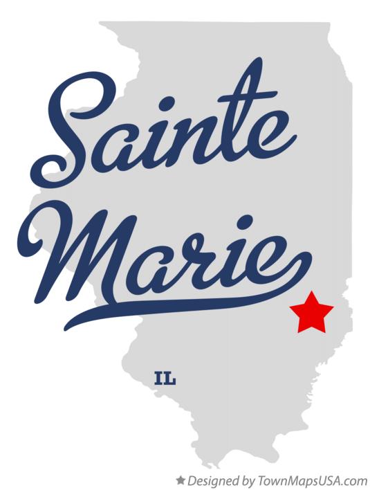 Map of Sainte Marie Illinois IL