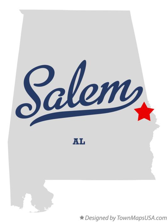 Map of Salem Alabama AL