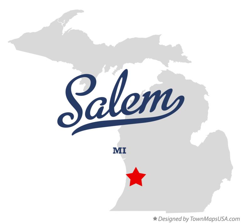 Map of Salem Michigan MI