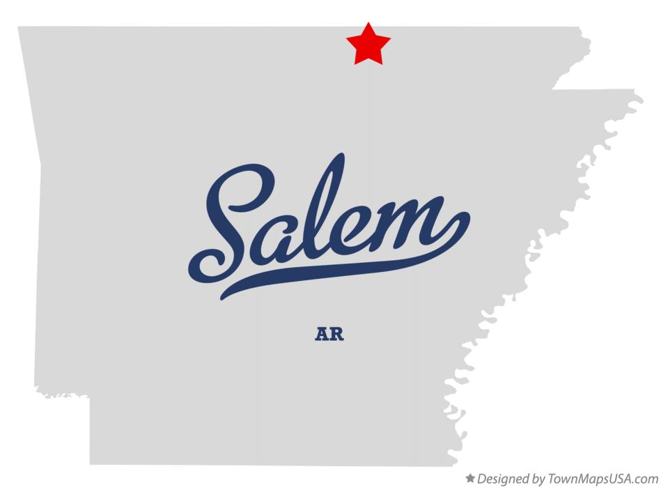 Map of Salem Arkansas AR