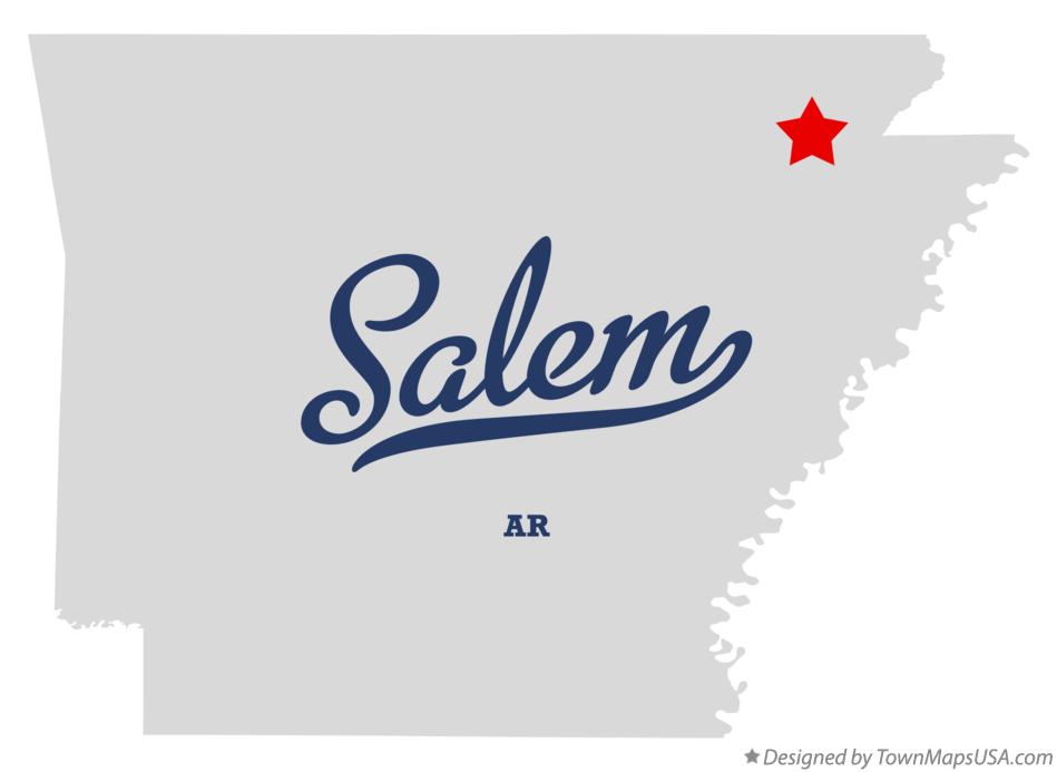 Map of Salem Arkansas AR