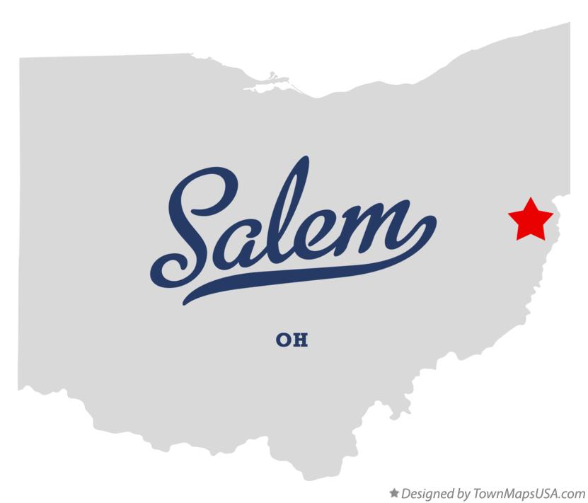 Map of Salem Ohio OH