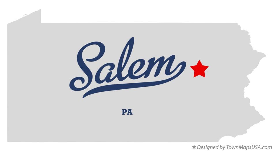 Map of Salem Pennsylvania PA