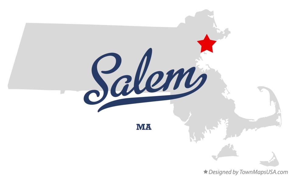 Map of Salem Massachusetts MA