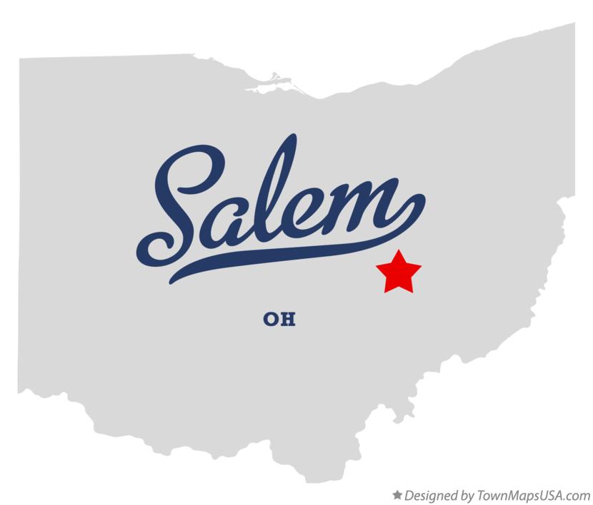 Map of Salem Ohio OH