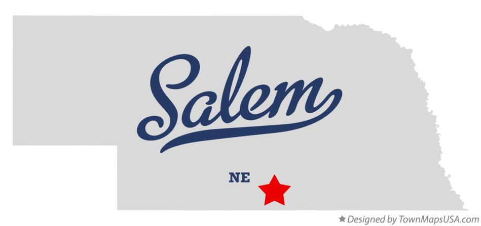 Map of Salem Nebraska NE