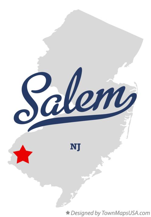 Map of Salem New Jersey NJ