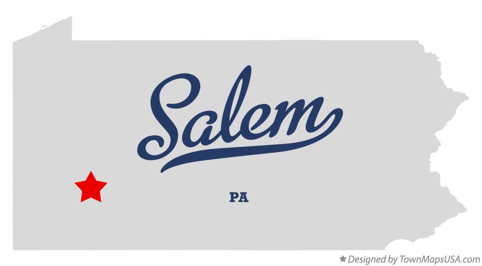 Map of Salem Pennsylvania PA
