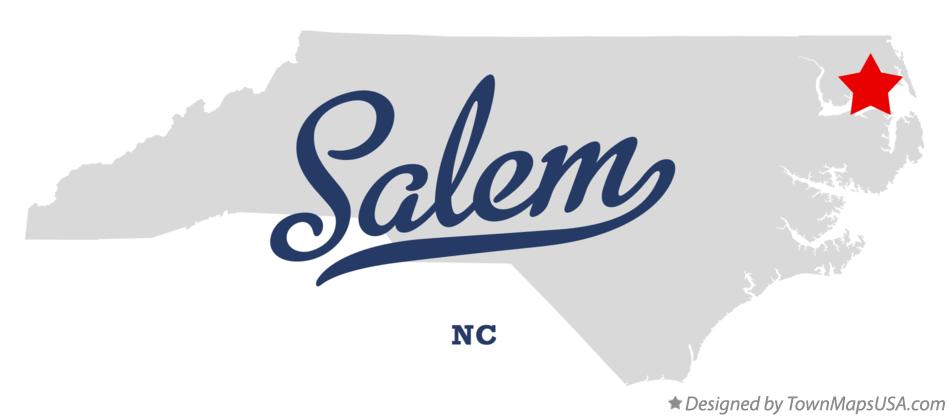 Map of Salem North Carolina NC