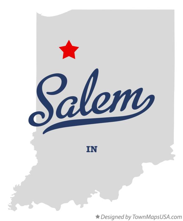 Map of Salem Indiana IN