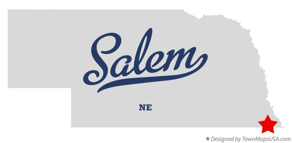 Map of Salem Nebraska NE