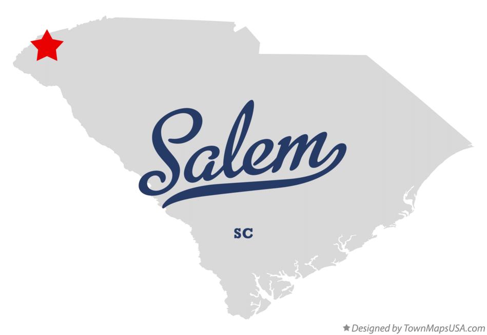 Map of Salem South Carolina SC